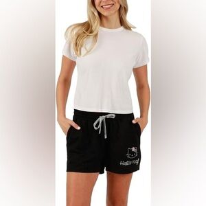 Hello Kitty Rhinestone Face Outline Sweat Shorts – Women’s Medium‎ 🖤✨